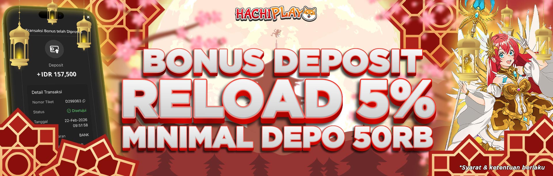 BONUS 5% SPECIAL RELOAD